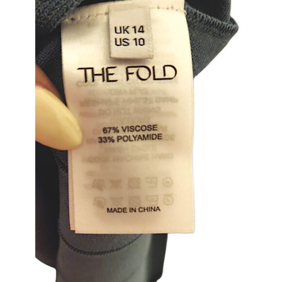 The Fold London Belluno Blue Pleated Regency Wrap Dress Size 10US Retail… - Picture 3 of 8